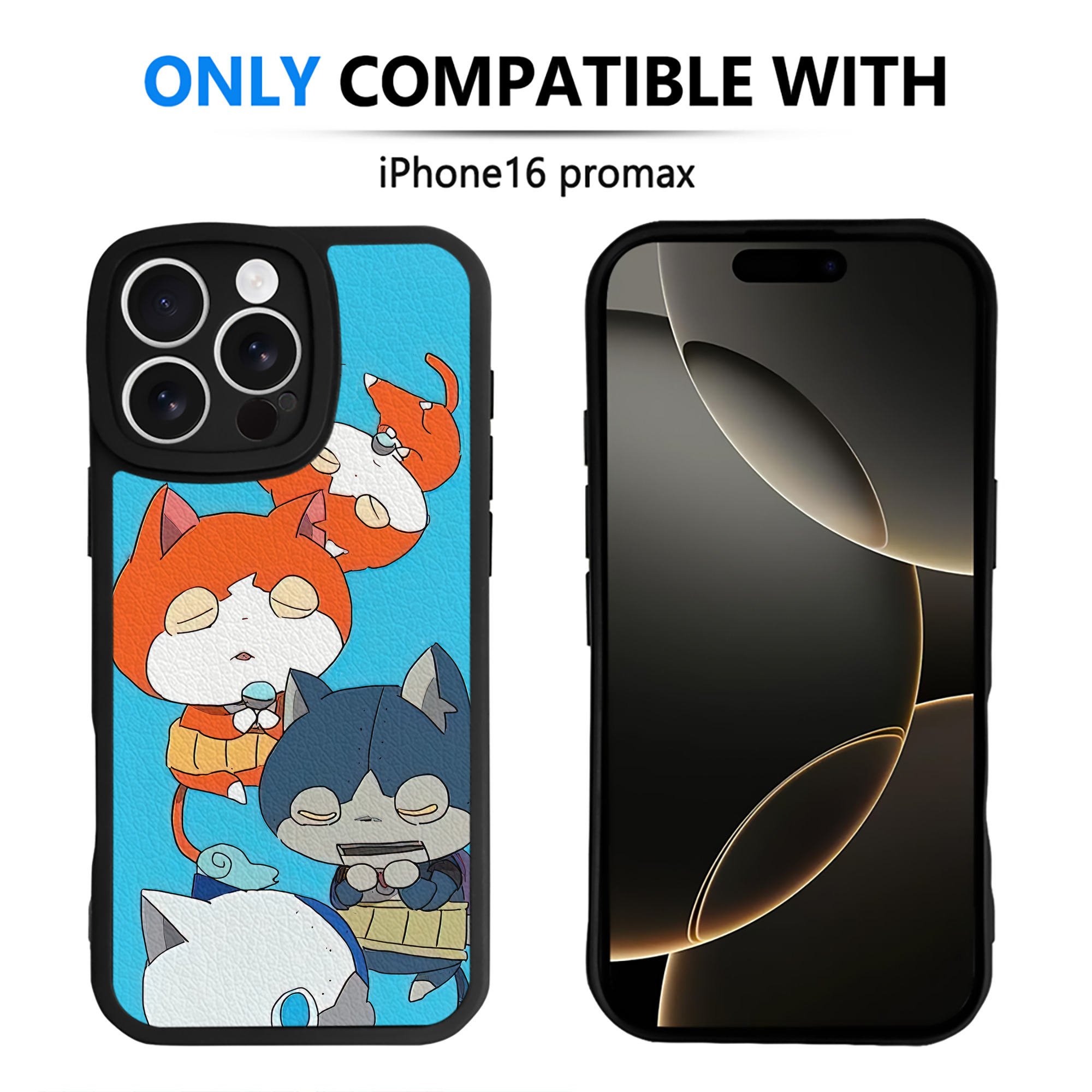 （画像用） 妖怪ウォッチ Yo-kai Watch 【iPhone 16シリーズ対応】シリコンスマホケース（レザー調） 材質：シリコン